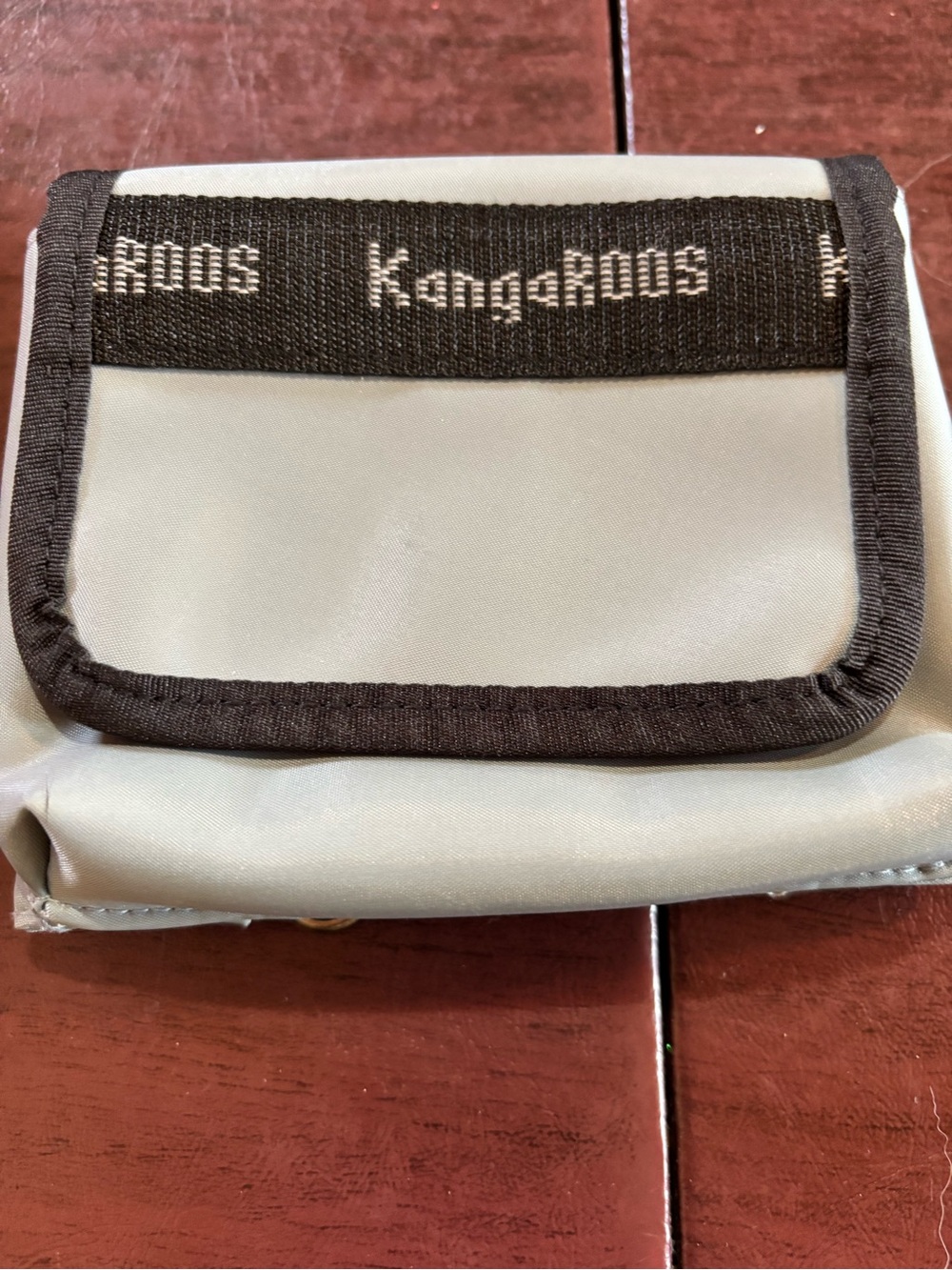 kangaROOS Small Nylon Coin Pouch in Gray and Black